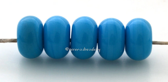 Aloha Spacers #1956 5 Aloha spacers, turquoise blue - 5x10 mm with a 2.5 mm hole, glossy finish. This handmade bead set is ready to ship! Default Title