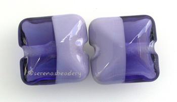 Purple Violet Duo A pillow shape in purple and violet. 13 mm price is per pair Glossy,Matte