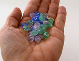 COTTON CANDY NUGGET  Lampwork Glass Beads