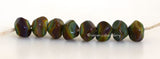 RAKU Brown Nugget Lampwork Glass Beads