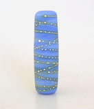 Baby Blue Fine Silver Focal #2044 40x12 mm1 BeadHole Size: 2.5 mm This lampwork glass bead is ready to ship Default Title