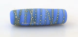 Baby Blue Fine Silver Focal #2044 40x12 mm1 BeadHole Size: 2.5 mm This lampwork glass bead is ready to ship Default Title