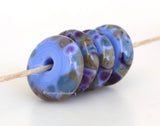 Periwinkle Wonder #2049 Size: 5x13-14 mm ~ Amount: 4 Beads ~ Hole Size: 2.5 mm~ Four matching light periwinkle blue disc-shaped beads. ~ These beads are ready to ship! Default Title