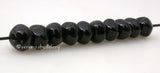 Black Nuggets 6x9 mm10 BeadsHole Size: 1.5 mm~ Teeny tiny little hand-shaped nuggets in black. ~ This lampwork bead set is ready to ship.   Default Title