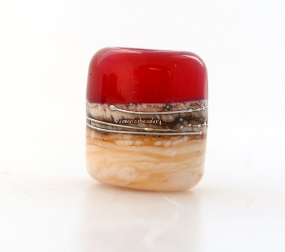 Orangish Ivory European Beach Charm #2187