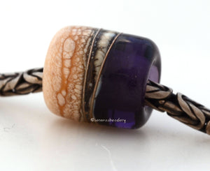 Ink Blue Ivory Beach European Charm #2192