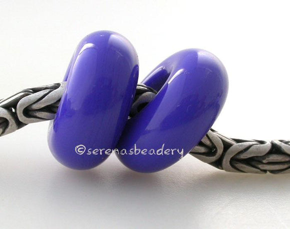 Light Cobalt Euro Charm Spacers 6x14 mm2 BeadsHole Size: 5 mm~ Two light cobalt blue European charm spacers. ~ These lampwork beads are ready to ship. Default Title