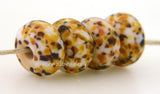 Tiger Time Pale yellow lampwork glass beads with brown, white and amber frit.Bead Size: 6x12 mmHole Size: 2.5 mmprice is for one bead with a discount for 4 or more 11-12 mm,Glossy,13-14 mm,Glossy,11-12 mm,Matte,13-14 mm,Matte