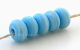 Turquoise Marble Matte Spacers #1959 5 Turquoise Marble spacers, turquoise blue blend - 5x10 mm with a 2.5 mm hole, matte finish. This handmade bead set is ready to ship! Default Title