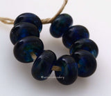 Deep Blue Algae Spacers #1795 Size: 6x10 mm ~ Amount: 9 beads ~ Hole Size: 2.5 mm~ An out of production color that is deep blue with green. Glossy finish. ~ These beads are ready to ship. Default Title