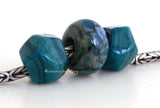Teal Turn Around #1943 10x14 &amp; 9x15 mm3 BeadsHole Size: 5 mm This lampwork glass bead set is ready to ship. Default Title