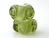 Twisted Mojito Green Charm Pair A pair of transparent mojito green twisted glass beads that will fit your European charm style bracelet, although the bracelet is not for sale.~~~~~~~~~~~~~~~~~~~~~~~~~~7x15 mm2 Beads5 mm hole Glossy,Matte
