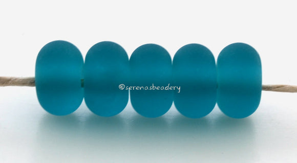 Aegen Matte Spacers #1969 5 Aegen spacers, teal green - 5x10 mm with a 2.5 mm hole, matte finish. This handmade bead set is ready to ship! Default Title