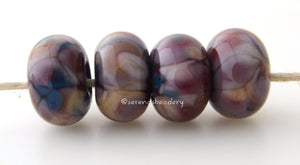 French Riviera Purple lampwork glass beads with deep blue, cream, pink and peach.Bead Size: 6x11-12 or 7x13-14 mmHole Size: 2.5 mmprice is for one bead with a discount for 4 or more 11-12 mm,Glossy,13-14 mm,Glossy,11-12 mm,Matte,13-14 mm,Matte