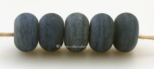 French Gray Matte Spacers #1949 5 French Gray spacers - 5x10 mm with a 2.5 mm hole, matte finish. This handmade bead set is ready to ship! Default Title