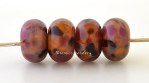 Hot August Night Peachy pink lampwork glass beads with purple, yellow, amethyst, and lilac.Bead Size: 6x11-12 or 7x13-14 mmHole Size: 2.5 mmprice is for one bead with a discount for 4 or more 11-12 mm,Glossy,13-14 mm,Glossy,11-12 mm,Matte,13-14 mm,Matte