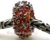 Amber Lustre Sugar European Charm Bead one transparent amber European charm bead with silver luster sugar6x14 mm with a 5mm holeprice is per bead Default Title