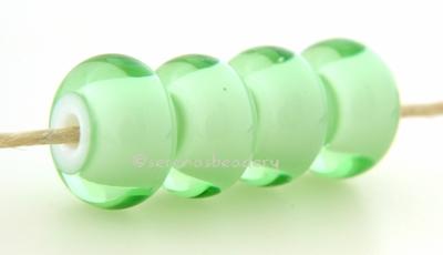 Appletini White Heart appletini green with a white heart6x12 mmprice is per bead Glossy,Matte