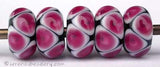 Hot Pink Bubbles black and hot pink bubble encased beads 7x12 mm 2.5mm hole price is per bead All of my lampwork glass beads are individually handmade using Effetre, Vetrofond, or Lauscha, Reichenbach, Double Helix, and Bullseye glass rods. They are annealed in a digitally controlled kiln for everlasting strength and durability.   Default Title