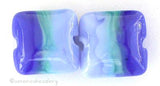 Triple Blues a pair of pillows in cobalt and turquoise blue with a stripe of capri blue 13 mm also available in wedgewood, turquoise and capri and periwinkle, turquoise and capri The colors really pop on these when they have a matte finish. Glossy,Cobalt - Periwinkle,Glossy,Periwinkle - Turquoise,Glossy,Wedgewood - Turquoise,Matte,Cobalt - Periwinkle,Matte,Periwinkle - Turquoise,Matte,Wedgewood - Turquoise