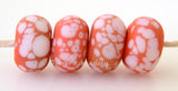 Coral Mist Coral lampwork glass beads with pale coral frit.Bead Size: 6x11-12 or 7x13-14 mmHole Size: 2.5 mmprice is for one bead with a discount for 4 or more 11-12 mm,Glossy,13-14 mm,Glossy,11-12 mm,Matte,13-14 mm,Matte