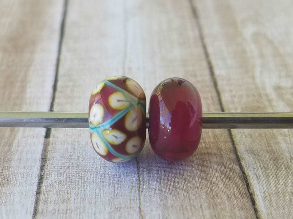Gold Ruby White Heart gold ruby with a white heart 6x12 mm price is per bead Glossy,Matte