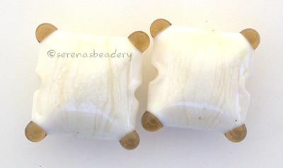 Ivory Smoke Corners a pair of ivory pillows with dark smoke topaz dots in each corner 13 mm price is per pair Glossy,Matte