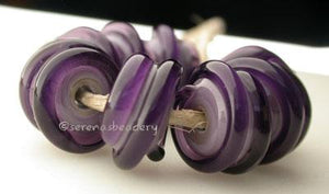 Double Purple Raised Spiral New Violet beads with a dark violet raised spiral. 6x12 mm price is per bead Default Title