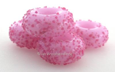 Pink Sugar European Charm Bead one pink european charm bead with pink sugar5x13mm with a 5mm holeprice is per bead Glossy,Matte
