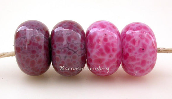 Ruby Do Ruby Do frit on either heffalump or lavender blue. Ruby Do is a hot pink frit blend.Bead Size: 6x11-12 or 7x13-14 mmHole Size: 2.5 mmprice is for one bead with a discount for 4 or more 11-12 mm,Glossy,13-14 mm,Glossy,11-12 mm,Matte,13-14 mm,Matte