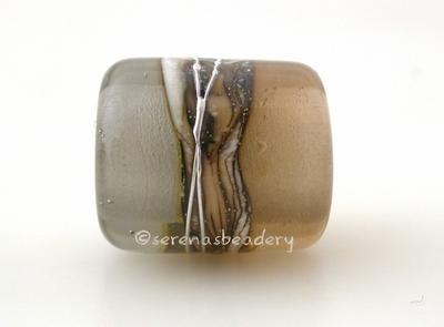 Sepia Gray Silvered Ivory Tube Big Hole Bead sepia and transparent grey with fine silver and silvered ivory european charm style bead13x11 mmprice is per bead Glossy,Matte