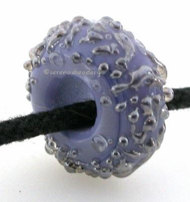 Violet Lustre Sugar European Charm Bead one new violet european charm bead with silver lustre sugar5x13mm with a 5mm holeprice is per bead Default Title