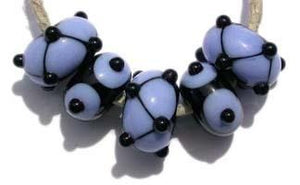 Abby 5 black and periwinkle beads with dots and spots. 5x11 mmAvailable in a variety of colors. Black with your choice from the drop down menu. Glossy,1204 White,Glossy,1212 Pea Green,Glossy,1213 Mint Green,Glossy,1219 Copper Green,Glossy,1220 Periwinkle,Glossy,1221 Lavender,Glossy,1222 Dark Periwinkle,Glossy,1224 Light Sky Blue,Glossy,1232 Light Turquoise,Glossy,1247 Lavender Blue,Glossy,1248 Light Grey,Glossy,1260BG Bubblegum Pink,Glossy,1264 Ivory,Glossy,1414 Butternut,Glossy,1416 Bright Acid Yellow,Glos