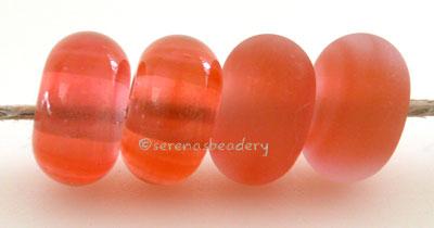 Light Sunset Coral Color Notes: an oddlot color that is no longer in production - once its gone, there will be no more 5x10 mm Available shapes and sizes:Round Bead Shapes: Available to order 8 to 15 mm with hole sizes ranging from 1.5 to 5 mm. See drop down menu for the exact options. Shown here in 8, 9 and 10 mm with both a 2.5 mm and 1.5 mm hole. 4 and 5 mm holes will fit European Charm style jewelry.Also available in a wavy disk or bead cap:. Pressed bead shapes:Lentil - 12x13 mm in size with a 1.5mm ho