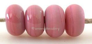 Smoothie Pink Color Notes: an oddlot color that is no longer in production - once its gone, there will be no more 5x10 mm Available shapes and sizes:Round Bead Shapes: Available to order 8 to 15 mm with hole sizes ranging from 1.5 to 5 mm. See drop down menu for the exact options. Shown here in 8, 9 and 10 mm with both a 2.5 mm and 1.5 mm hole. 4 and 5 mm holes will fit European Charm style jewelry.Also available in a wavy disk or bead cap:. Pressed bead shapes:Lentil - 12x13 mm in size with a 1.5mm hole.: 