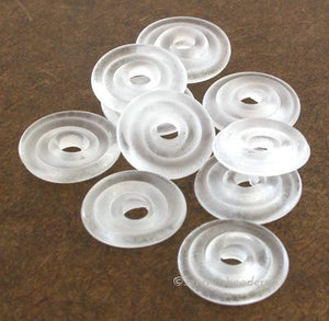 Crystal Matte Wavy Disks Spacer  crystal matte wavy disks3x13-14mmprice is per 10 disks 11-12 mm 1.5 mm hole,12-13 mm 2.5 mm hole