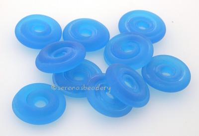 Dark Aqua Matte Wavy Disk Spacer 10 wavy disks in dark aqua matte2 sizes available: 11-12 mm with 1.5 mm hole or 13-14 mm with 2.5 mm holeprice is per 10 disks 11-12 mm 1.5 mm hole,12-13 mm 2.5 mm hole