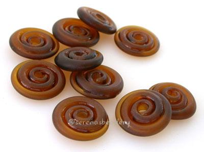 Transparent Brown Tumbled Wavy Disk Spacer  10 tumbled wavy disks in transparent brown2 sizes available: 11-12 mm with 1.5 mm hole or 13-14 mm with 2.5 mm holeprice is per 10 disks 11-12 mm 1.5 mm hole,12-13 mm 2.5 mm hole