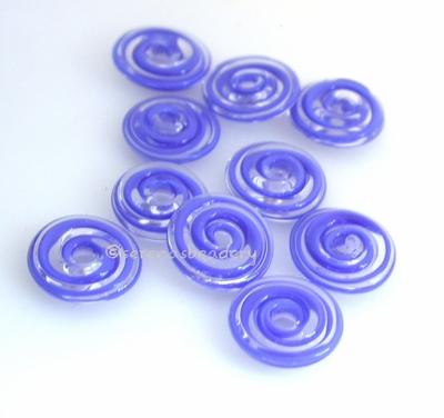 Medium Lapis Ribbon Wavy Disk Spacer 10 wavy disks in medium lapis ribbon2 sizes available: 11-12 mm with 1.5 mm hole or 13-14 mm with 2.5 mm holeprice is per 10 disks 11-12 mm 1.5 mm hole,12-13 mm 2.5 mm hole
