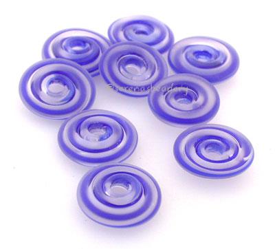 Tumbled Cobalt Ribbon Wavy Disk Spacer 10 tumbled wavy disks in cobalt ribbon2 sizes available: 11-12 mm with 1.5 mm hole or 13-14 mm with 2.5 mm holeprice is per 10 disks 11-12 mm 1.5 mm hole,12-13 mm 2.5 mm hole