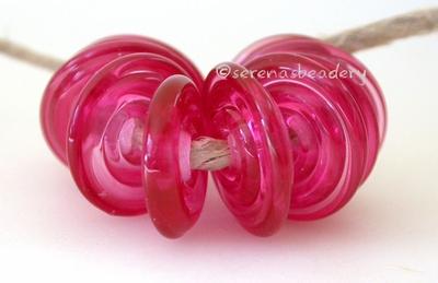 Double Pink Wavy Disk Spacer 10 wavy disks in double pink2 sizes available: 11-12 mm with 1.5 mm hole or 13-14 mm with 2.5 mm holeprice is per 10 disks 11-12 mm 1.5 mm hole,12-13 mm 2.5 mm hole