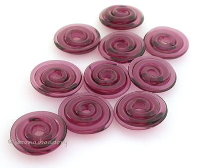 Simply Berry Wavy Disk Spacer 10 wavy disks in simply berry2 sizes available: 11-12 mm with 1.5 mm hole or 13-14 mm with 2.5 mm holeprice is per 10 disks 11-12 mm 1.5 mm hole,12-13 mm 2.5 mm hole