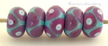 Turquoise Purple and Sky Blue Turquoise with evil purple and a bit of sky blue. 6x12 mm price is per set of 5 beads Glossy,Matte