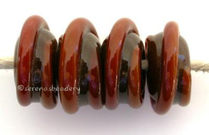 Brown Raised Spirals brown beads with a raised brown spiral6x12 mmprice is per bead Glossy,Matte