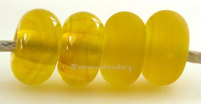 Lemon Color Notes: an oddlot color that is no longer in production - once its gone, there will be no more 5x10 mm Available shapes and sizes:Round Bead Shapes: Available to order 8 to 15 mm with hole sizes ranging from 1.5 to 5 mm. See drop down menu for the exact options. Shown here in 8, 9 and 10 mm with both a 2.5 mm and 1.5 mm hole. 4 and 5 mm holes will fit European Charm style jewelry.Also available in a wavy disk or bead cap:. Pressed bead shapes:Lentil - 12x13 mm in size with a 1.5mm hole.: Pillow 1