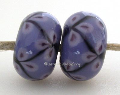 Purple, Lilac and Violet Flowers one pair of purple and lilac purple beads with new violet flowers 6x12 mm 2.5 mm hole Glossy,Matte