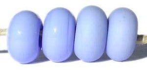 Periwinkle Color Notes: excellent all purpose pale blue - kind of a typical bedroom blue or your favorite pair of faded blue jeans blue 5x10 mm Available shapes and sizes:Round Bead Shapes: Available to order 8 to 15 mm with hole sizes ranging from 1.5 to 5 mm. See drop down menu for the exact options. Shown here in 8, 9 and 10 mm with both a 2.5 mm and 1.5 mm hole. 4 and 5 mm holes will fit European Charm style jewelry.Also available in a wavy disk or bead cap:. Pressed bead shapes:Lentil - 12x13 mm in siz