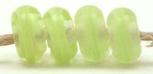 Pea Green Ribbon Color Notes: pea green ribbon cased in clear 5x10 mm Available shapes and sizes:Round Bead Shapes: Available to order 8 to 15 mm with hole sizes ranging from 1.5 to 5 mm. See drop down menu for the exact options. Shown here in 8, 9 and 10 mm with both a 2.5 mm and 1.5 mm hole. 4 and 5 mm holes will fit European Charm style jewelry.Also available in a wavy disk or bead cap:. Pressed bead shapes:Lentil - 12x13 mm in size with a 1.5mm hole.: Pillow 13 mm square with a 1.5 mm hole.: Tab: Defaul