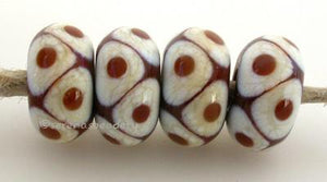 Brown Ivory Flat Dots beads with a brown base with ivory and brown offset dots. 6x12 mm price is per bead Glossy,12mm,Glossy,13mm,Glossy,14mm,Glossy,15mm,Glossy,16mm,Glossy,17mm,Matte,12mm,Matte,13mm,Matte,14mm,Matte,15mm,Matte,16mm,Matte,17mm