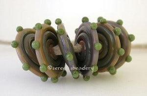 Canyon Wavy Disks with Olive Dots Canyon de Chelly disks with dark olive green dots3x17-18 mm price is per 6 disks Default Title
